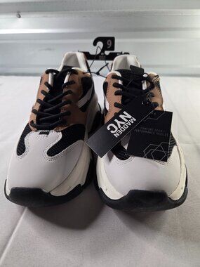 Madden NYC Chunky Dad Sneakers Women’s Size 9 White Black Tan NWT